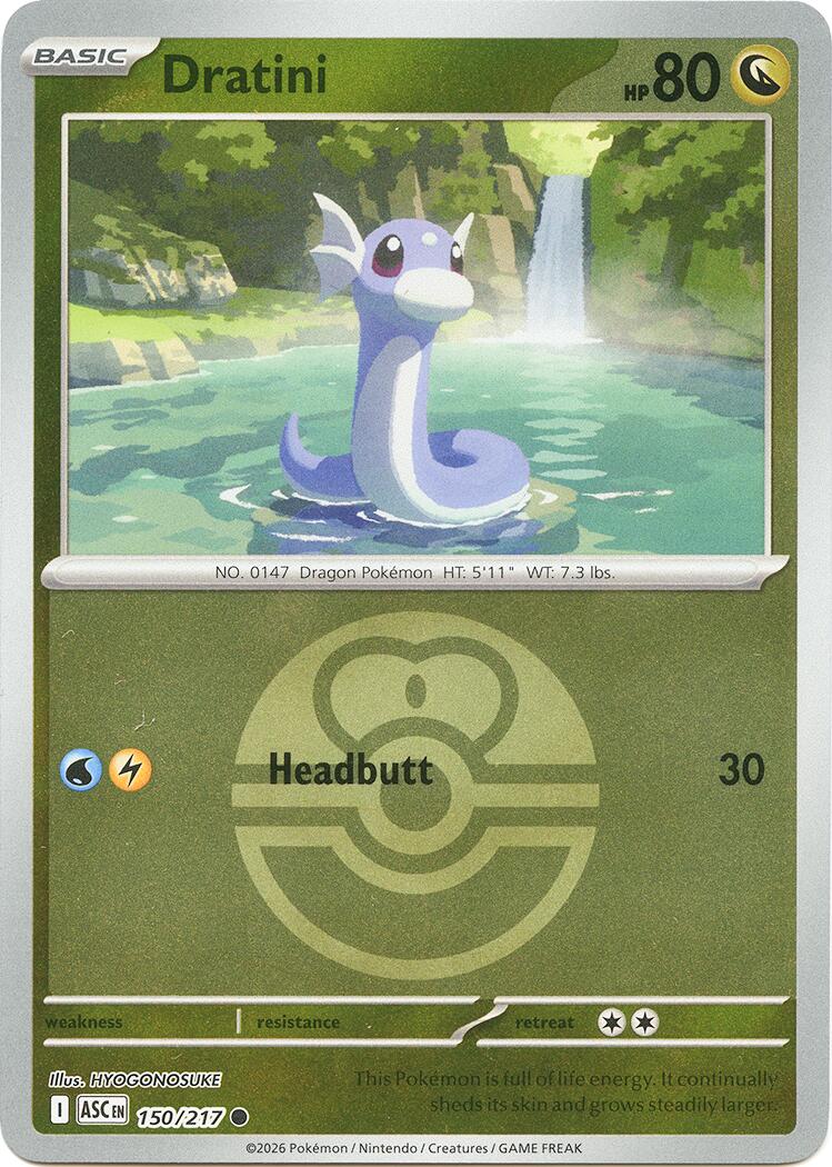 Dratini (150/217) (Love Ball) [Mega Evolution: Ascended Heroes] | Black Swamp Games