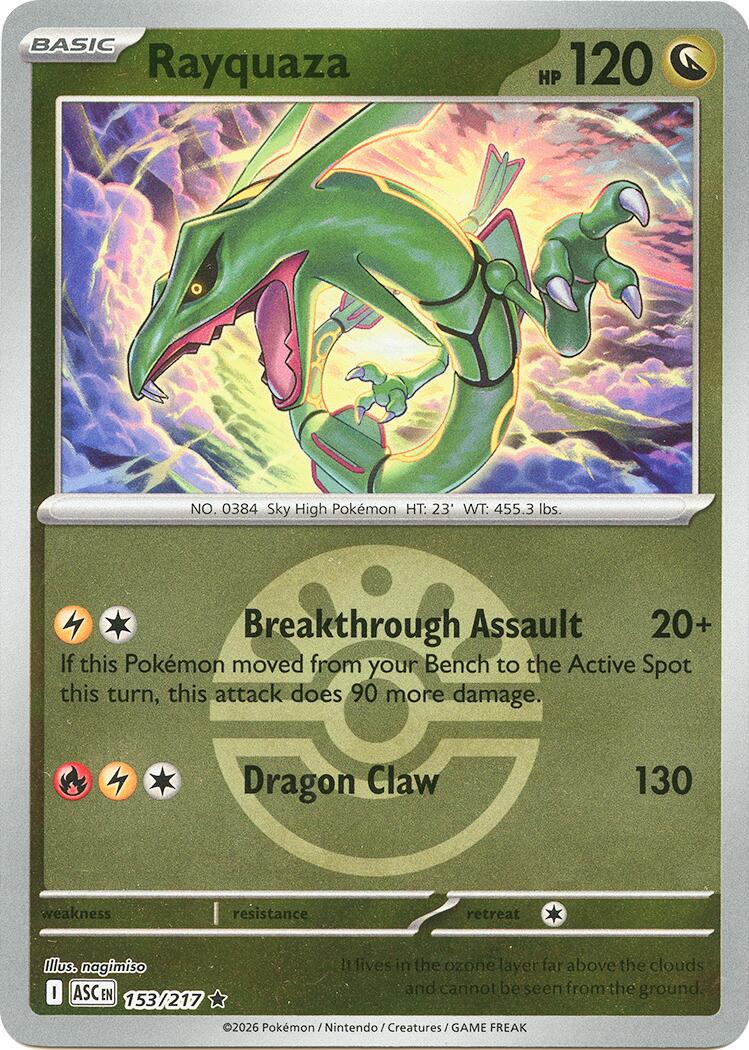 Rayquaza (153/217) (Friend Ball) [Mega Evolution: Ascended Heroes] | Black Swamp Games