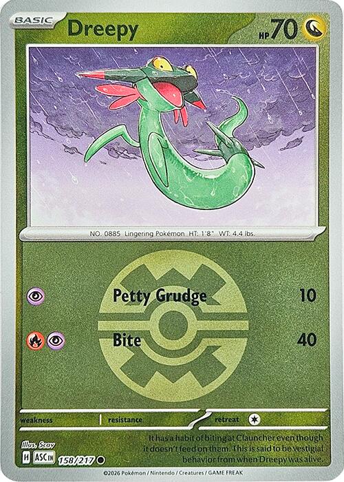 Dreepy (158/217) (Quick Ball) [Mega Evolution: Ascended Heroes] | Black Swamp Games