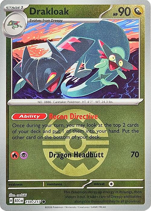 Drakloak (159/217) (Quick Ball) [Mega Evolution: Ascended Heroes] | Black Swamp Games