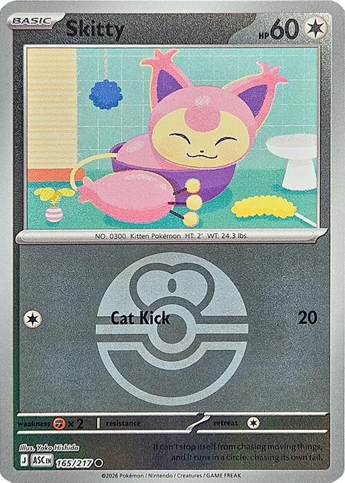 Skitty (165/217) (Love Ball) [Mega Evolution: Ascended Heroes] | Black Swamp Games