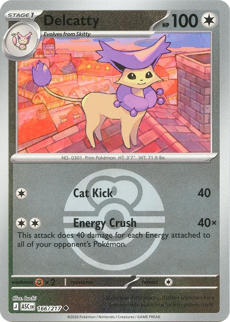 Delcatty (166/217) (Love Ball) [Mega Evolution: Ascended Heroes] | Black Swamp Games