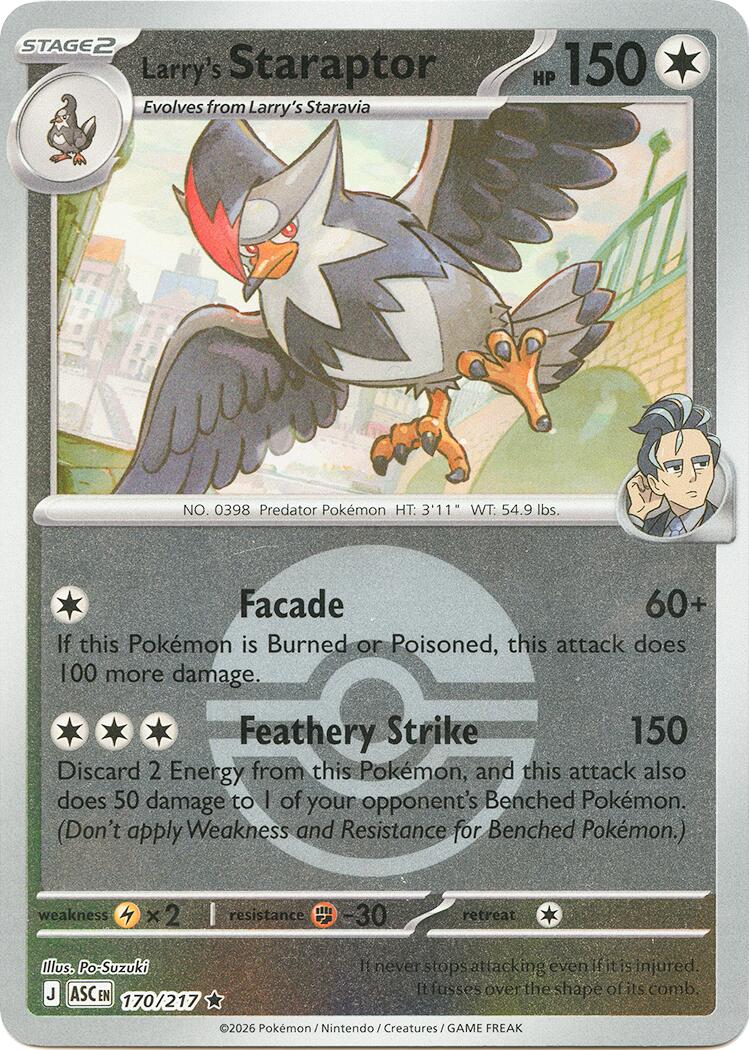 Larry's Staraptor (170/217) (Poke Ball) [Mega Evolution: Ascended Heroes] | Black Swamp Games