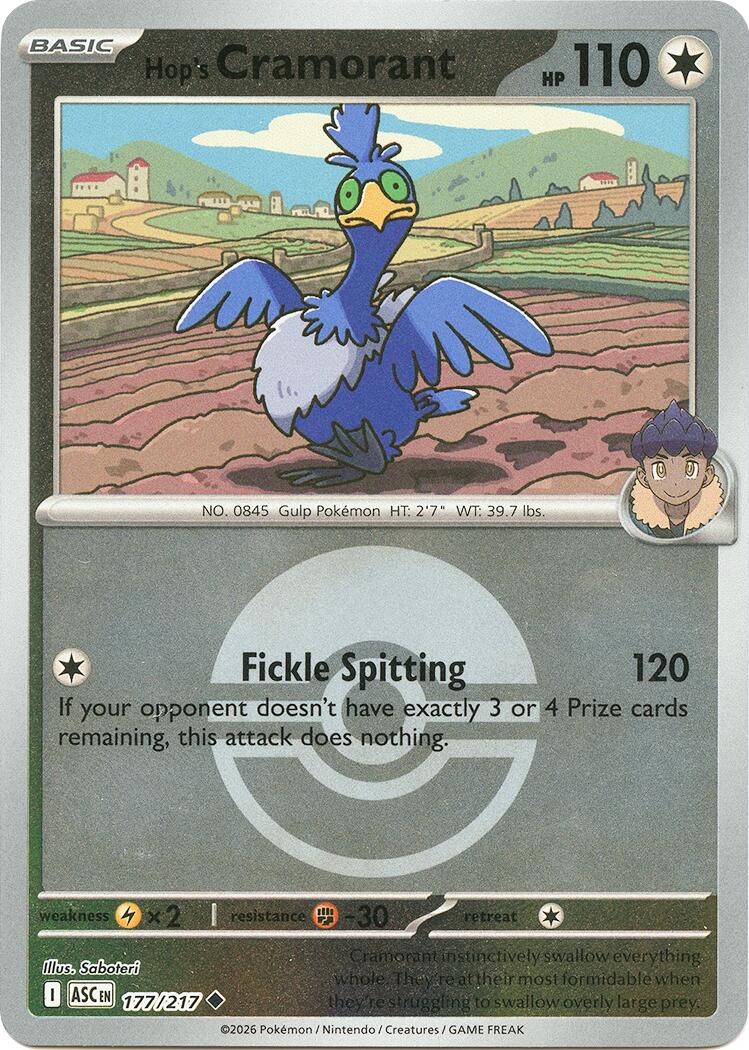 Hop's Cramorant (177/217) (Poke Ball) [Mega Evolution: Ascended Heroes] | Black Swamp Games
