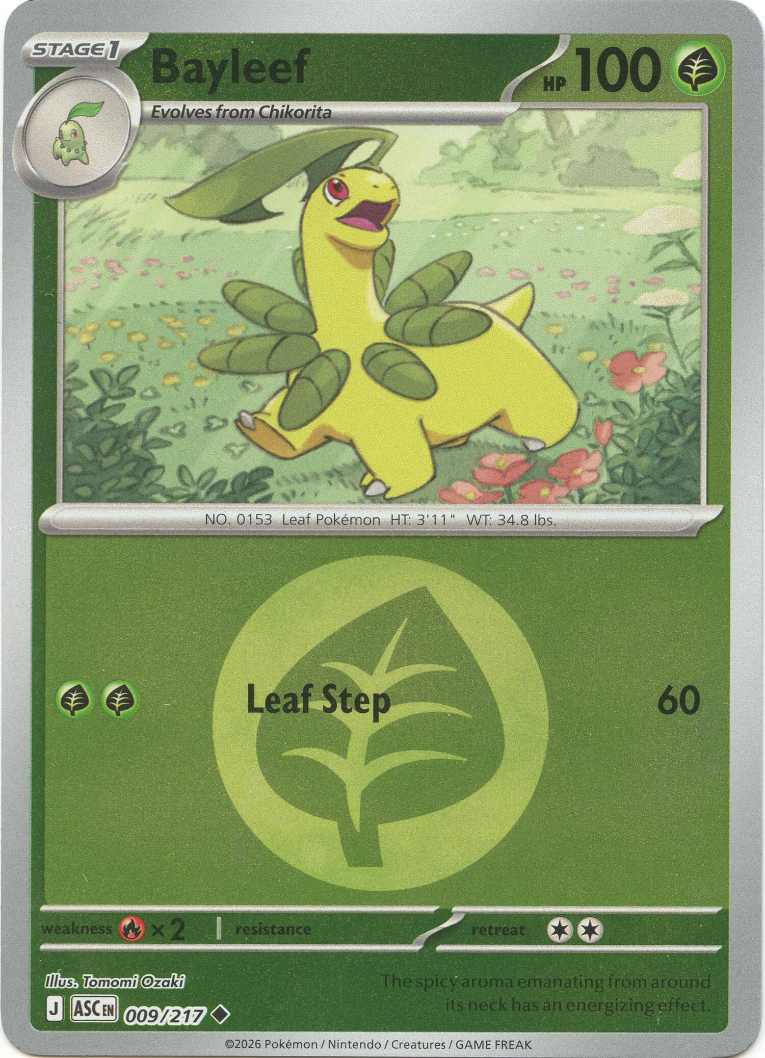Bayleef (009/217) (Energy Symbol Pattern) [Mega Evolution: Ascended Heroes] | Black Swamp Games