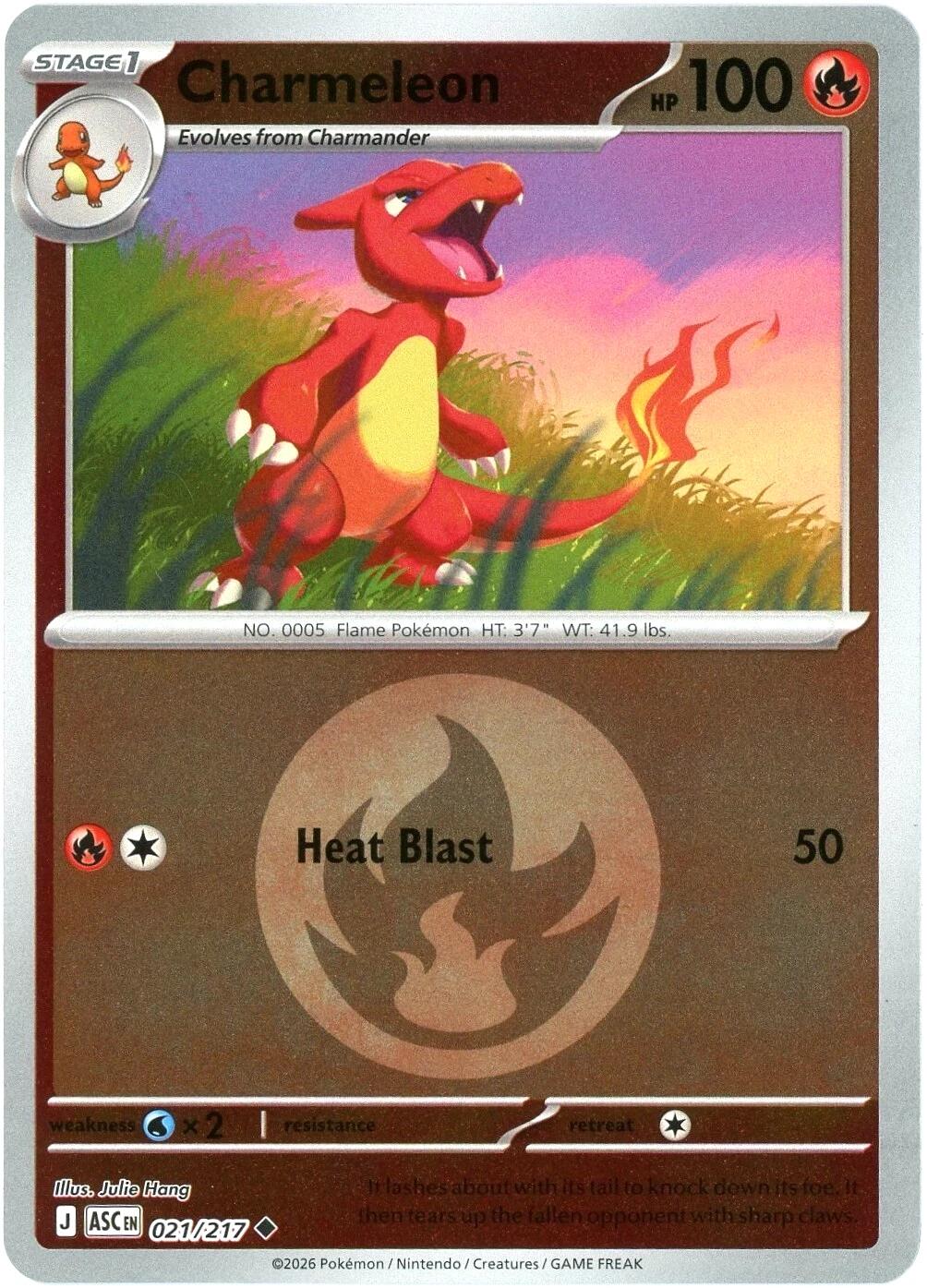 Charmeleon (021/217) (Energy Symbol Pattern) [Mega Evolution: Ascended Heroes] | Black Swamp Games