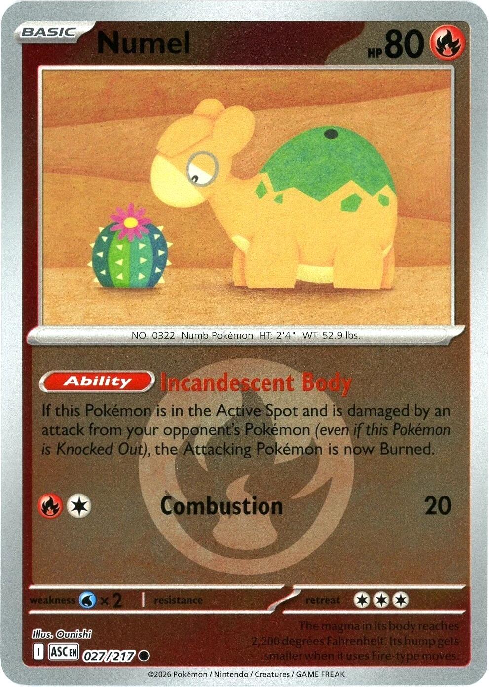 Numel (027/217) (Energy Symbol Pattern) [Mega Evolution: Ascended Heroes] | Black Swamp Games