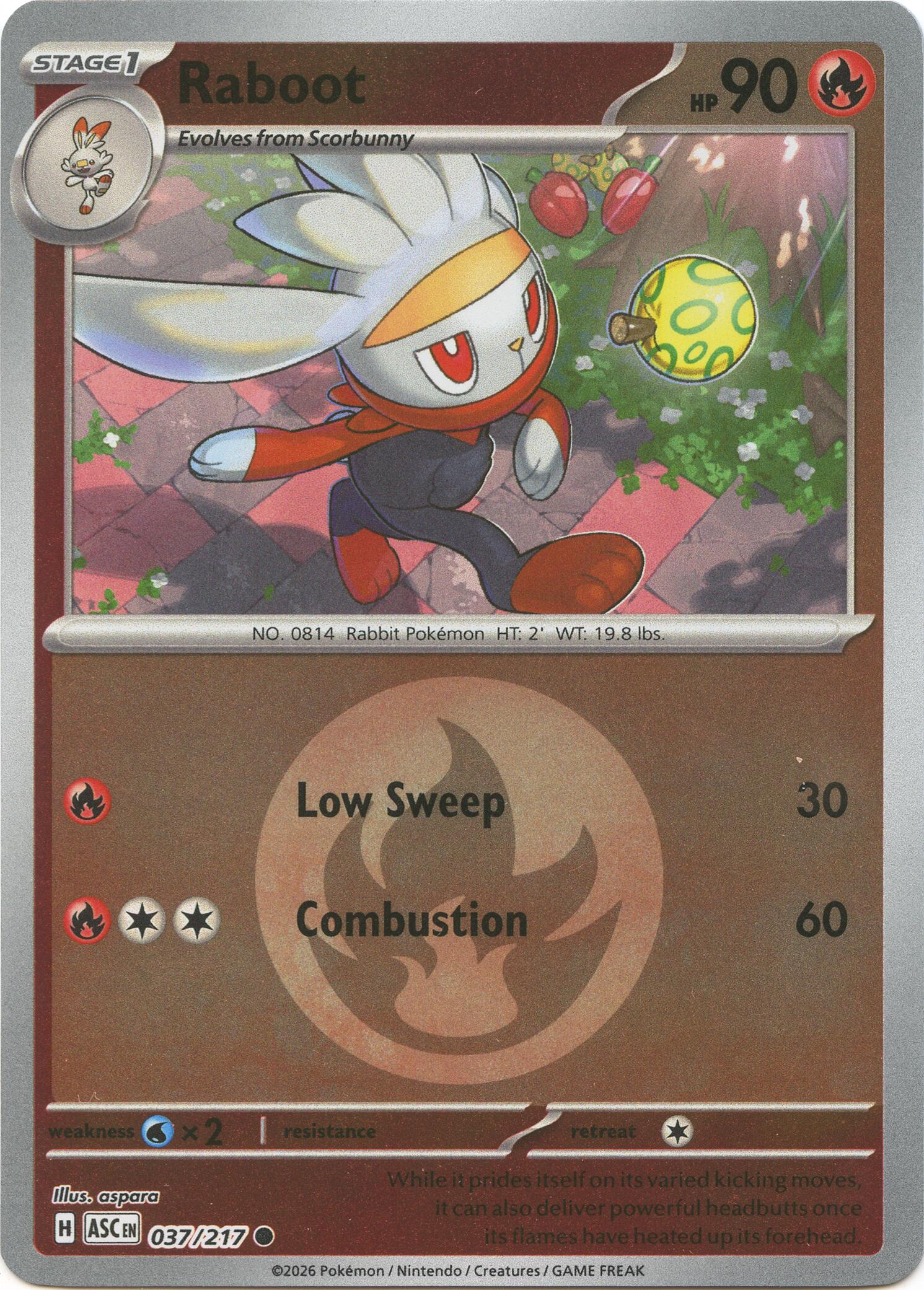Raboot (037/217) (Energy Symbol Pattern) [Mega Evolution: Ascended Heroes] | Black Swamp Games