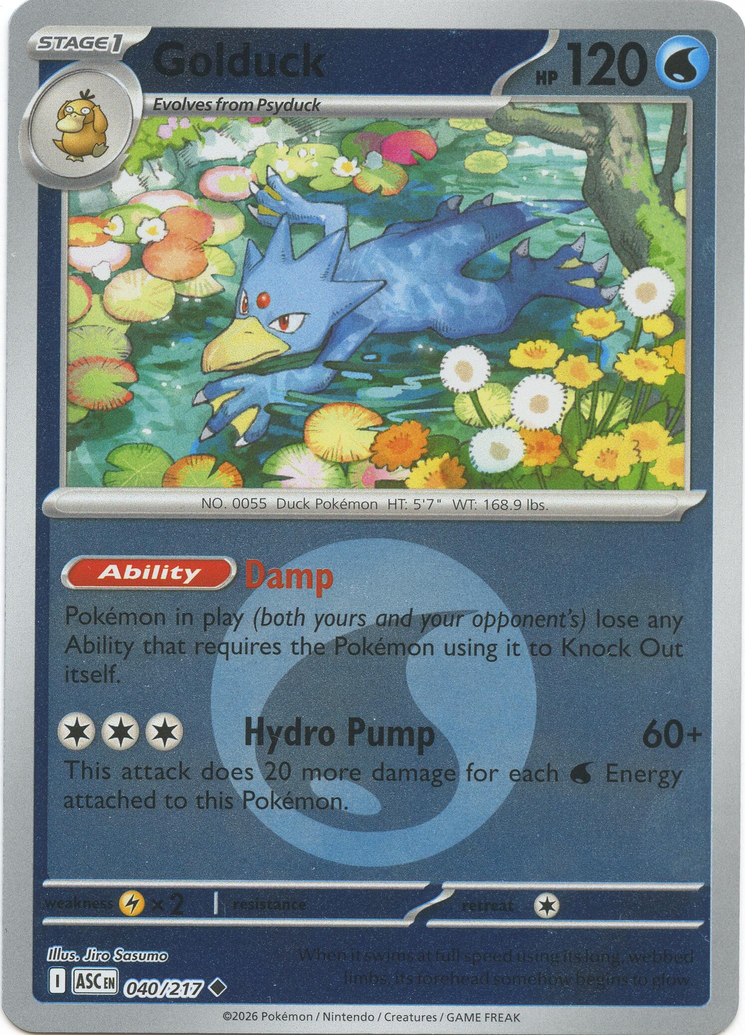 Golduck (040/217) (Energy Symbol Pattern) [Mega Evolution: Ascended Heroes] | Black Swamp Games