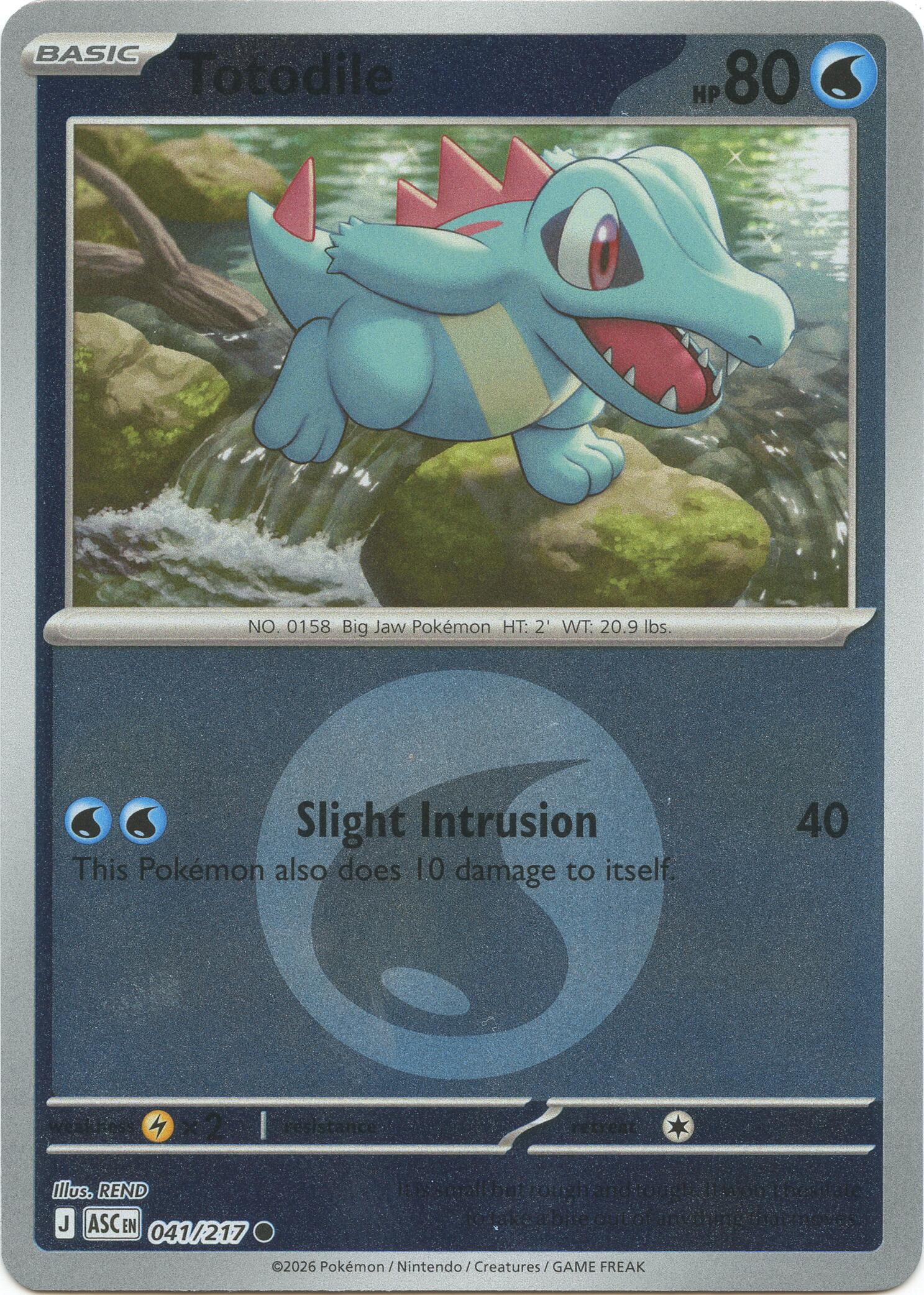 Totodile (041/217) (Energy Symbol Pattern) [Mega Evolution: Ascended Heroes] | Black Swamp Games