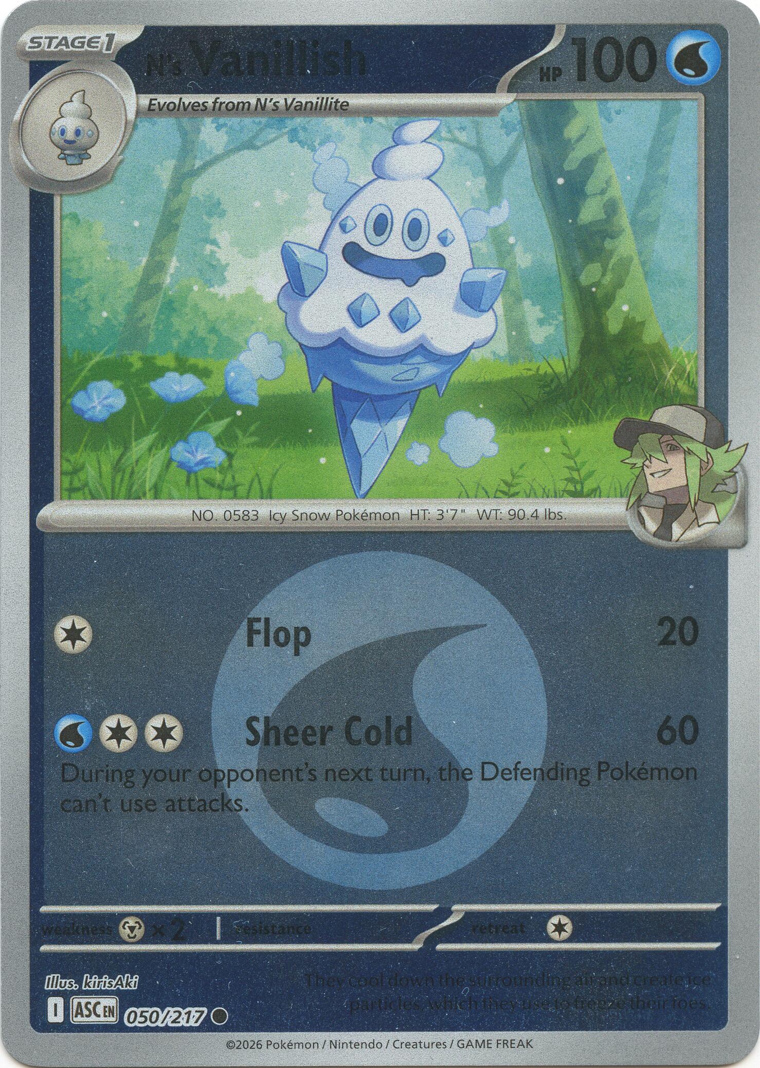 N's Vanillish (050/217) (Energy Symbol Pattern) [Mega Evolution: Ascended Heroes] | Black Swamp Games