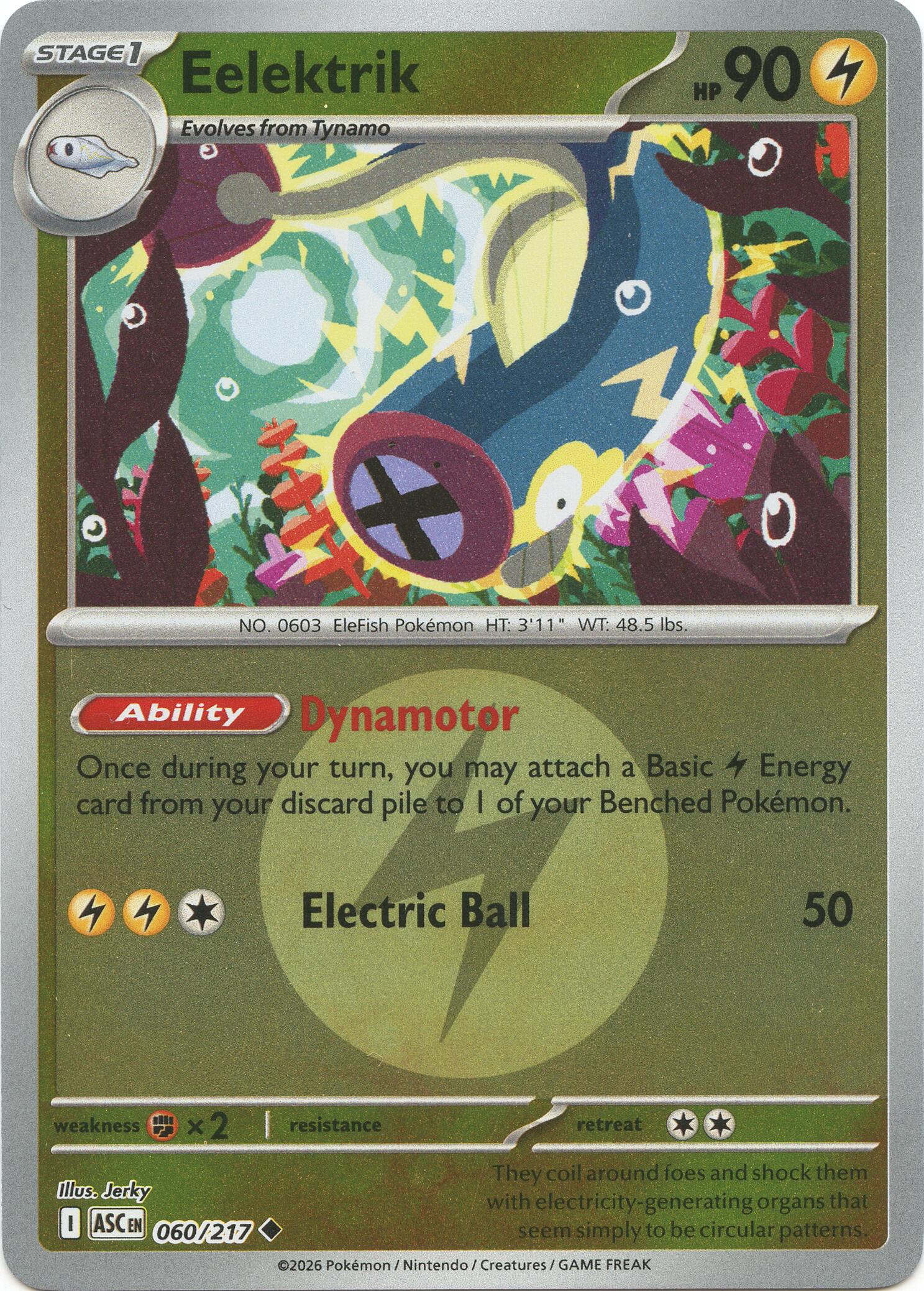 Eelektrik (060/217) (Energy Symbol Pattern) [Mega Evolution: Ascended Heroes] | Black Swamp Games