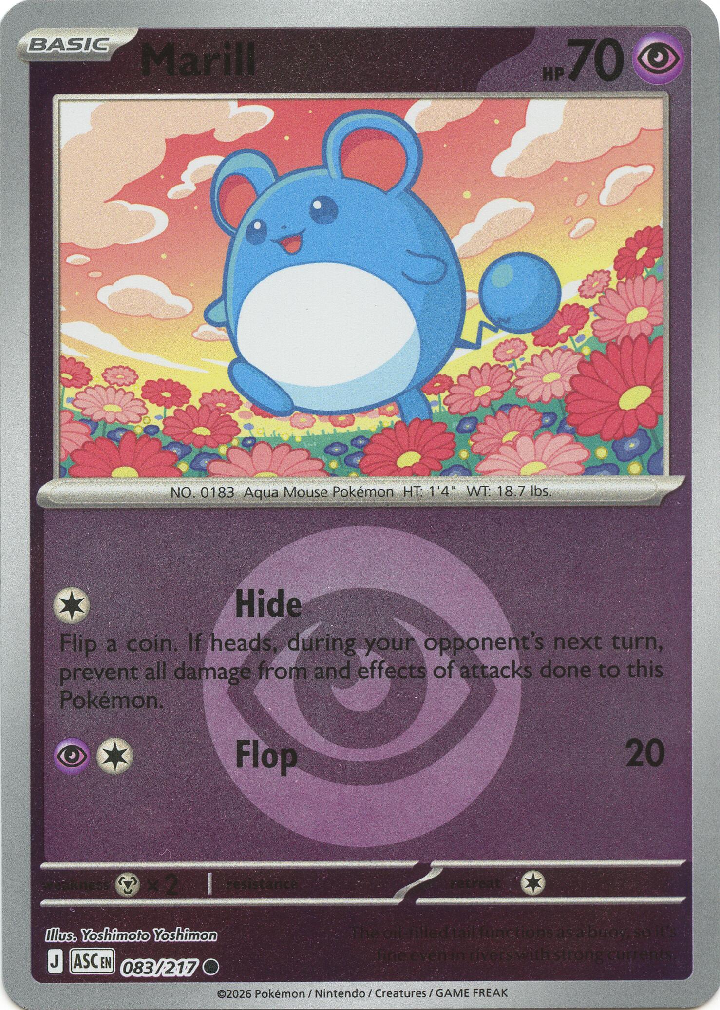 Marill (083/217) (Energy Symbol Pattern) [Mega Evolution: Ascended Heroes] | Black Swamp Games