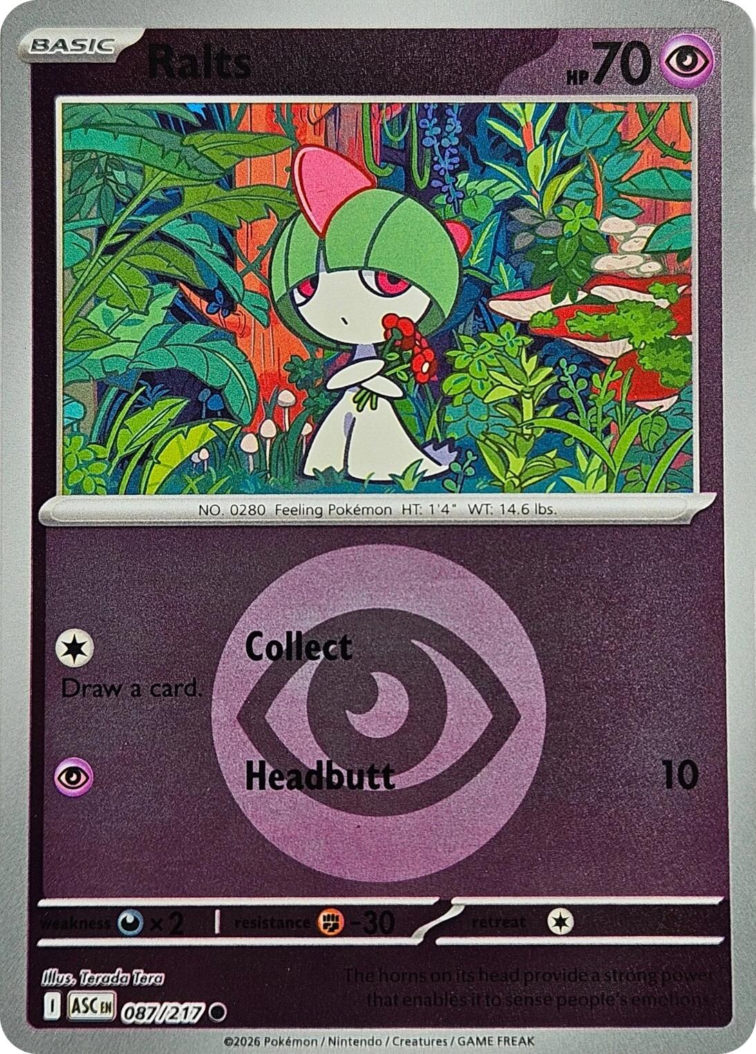 Ralts (087/217) (Energy Symbol Pattern) [Mega Evolution: Ascended Heroes] | Black Swamp Games