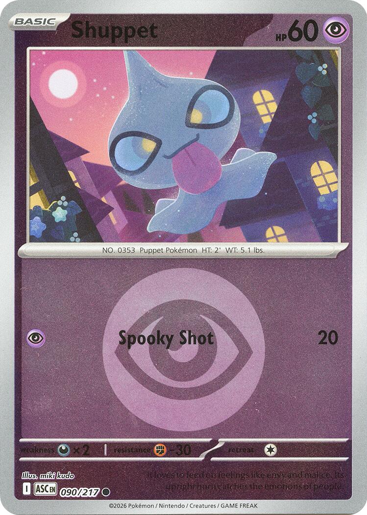 Shuppet (090/217) (Energy Symbol Pattern) [Mega Evolution: Ascended Heroes] | Black Swamp Games