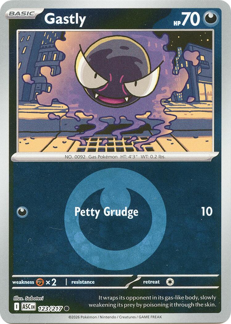 Gastly (123/217) (Energy Symbol Pattern) [Mega Evolution: Ascended Heroes] | Black Swamp Games