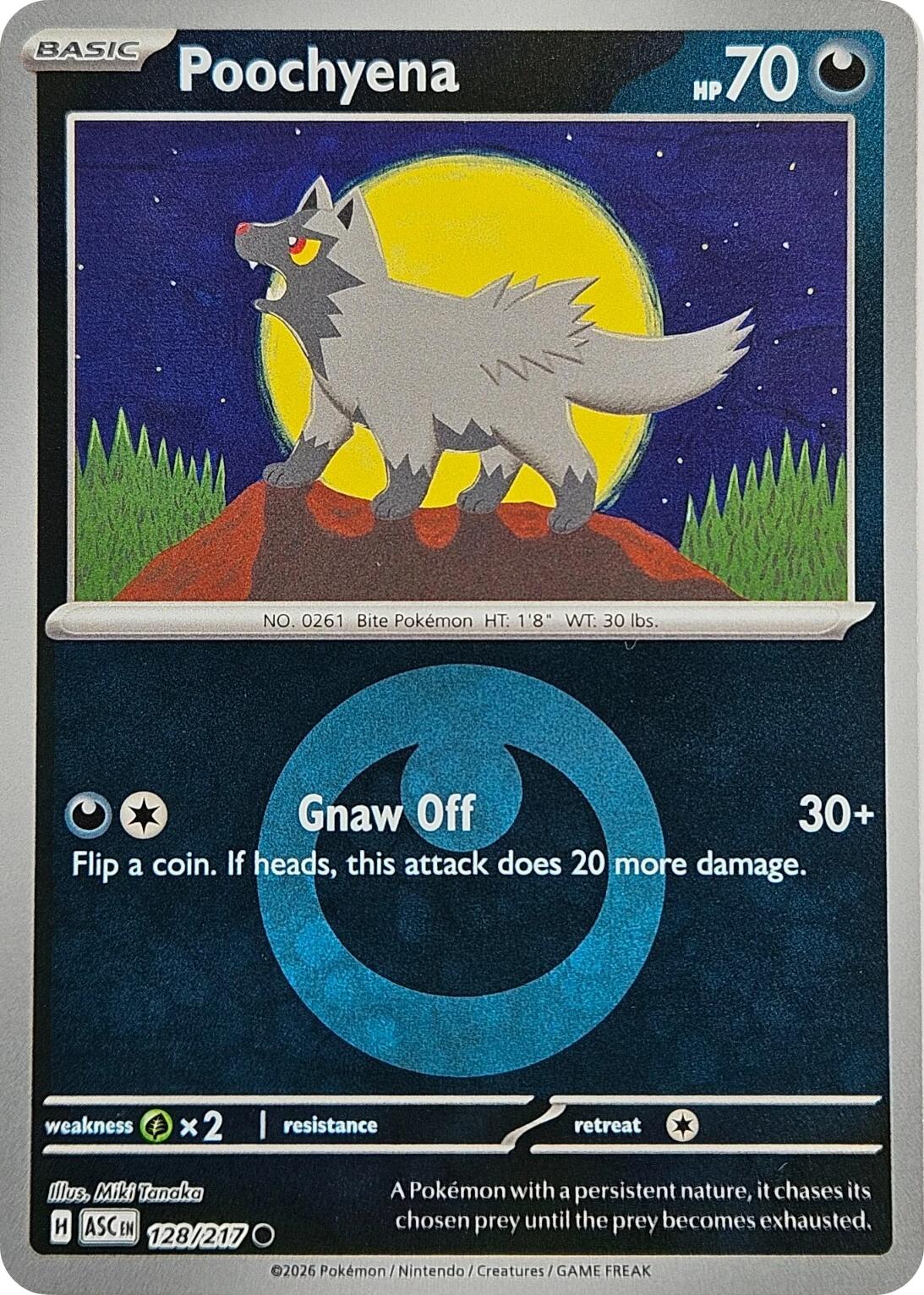 Poochyena (128/217) (Energy Symbol Pattern) [Mega Evolution: Ascended Heroes] | Black Swamp Games