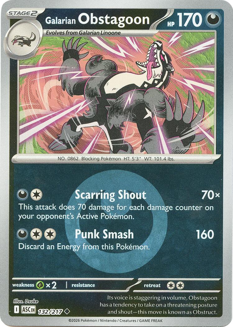 Galarian Obstagoon (132/217) (Energy Symbol Pattern) [Mega Evolution: Ascended Heroes] | Black Swamp Games