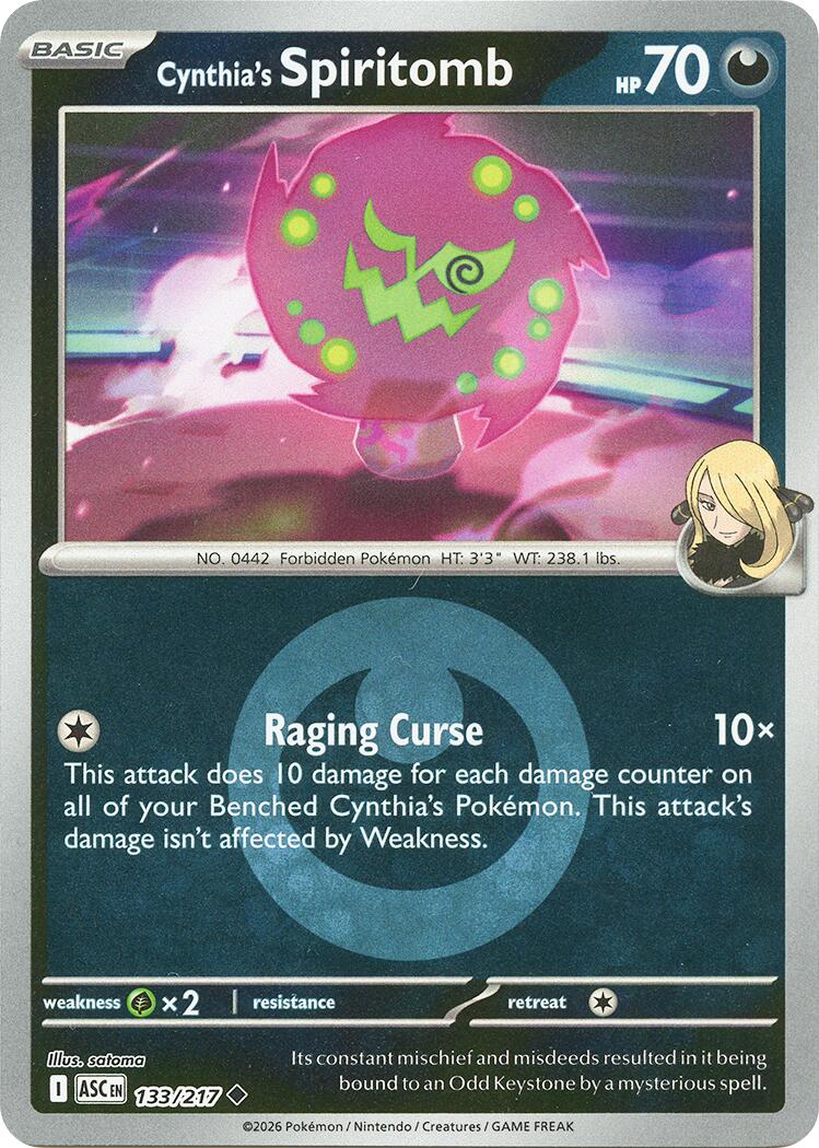 Cynthia's Spiritomb (133/217) (Energy Symbol Pattern) [Mega Evolution: Ascended Heroes] | Black Swamp Games