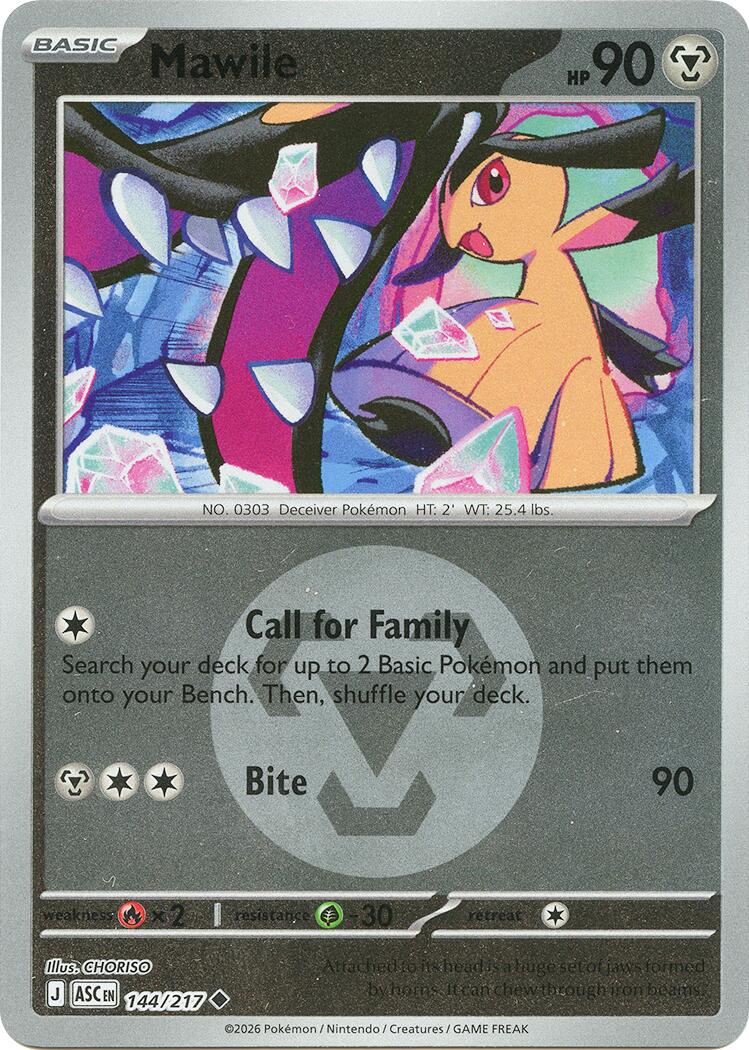 Mawile (144/217) (Energy Symbol Pattern) [Mega Evolution: Ascended Heroes] | Black Swamp Games