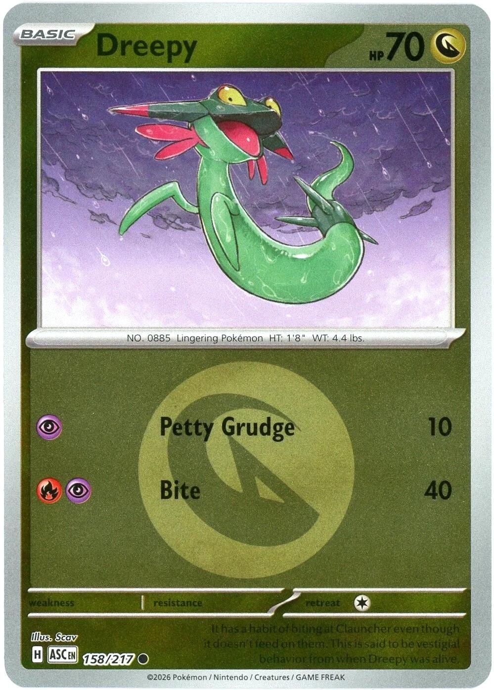 Dreepy (158/217) (Energy Symbol Pattern) [Mega Evolution: Ascended Heroes] | Black Swamp Games