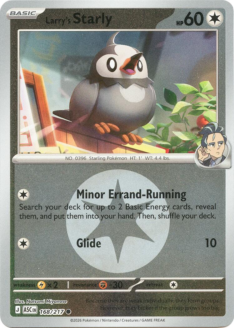 Larry's Starly (168/217) (Energy Symbol Pattern) [Mega Evolution: Ascended Heroes] | Black Swamp Games