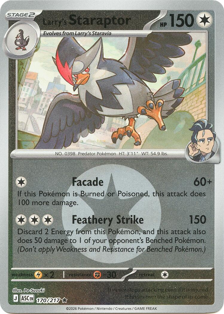 Larry's Staraptor (170/217) (Energy Symbol Pattern) [Mega Evolution: Ascended Heroes] | Black Swamp Games