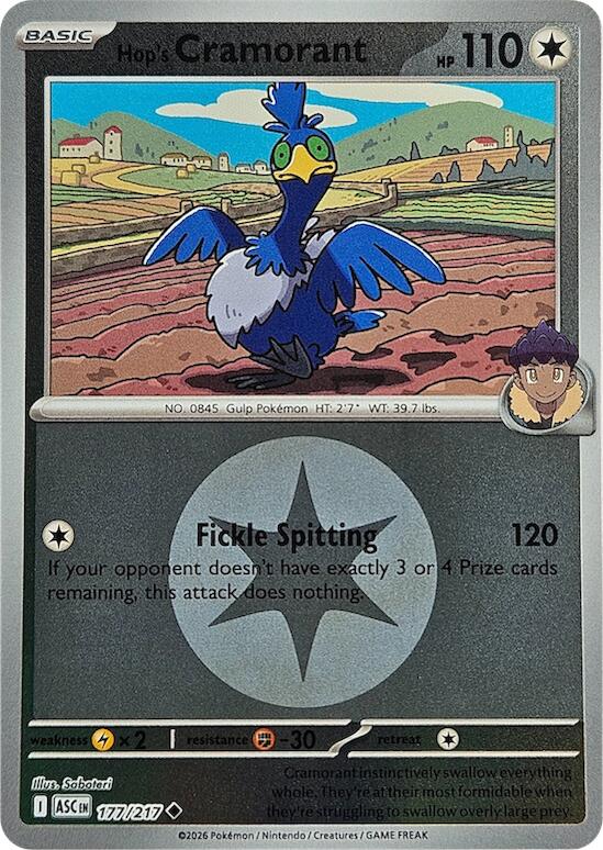 Hop's Cramorant (177/217) (Energy Symbol Pattern) [Mega Evolution: Ascended Heroes] | Black Swamp Games