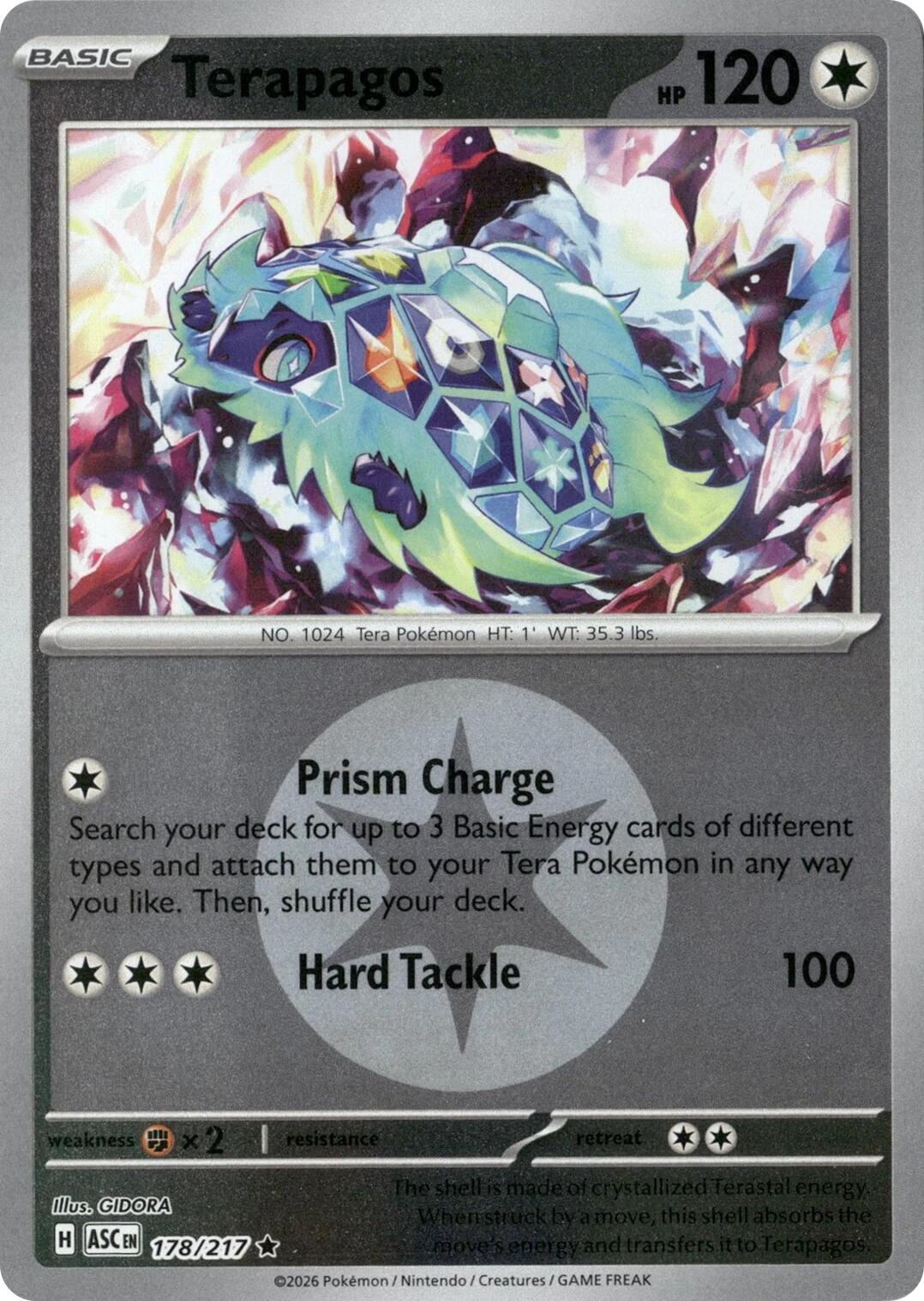 Terapagos (178/217) (Energy Symbol Pattern) [Mega Evolution: Ascended Heroes] | Black Swamp Games