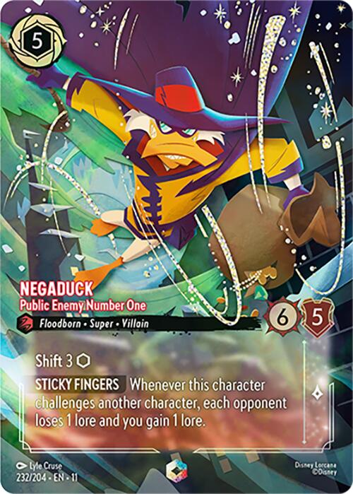 Negaduck - Public Enemy Number One (Enchanted) (232/204) [Winterspell] | Black Swamp Games