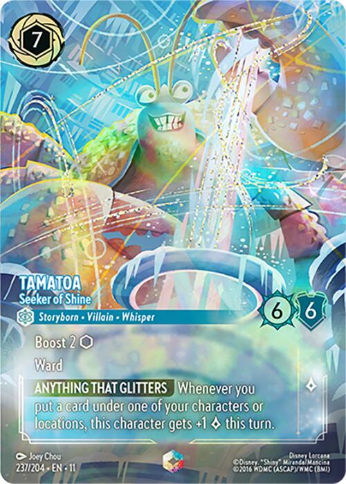 Tamatoa - Seeker of Shine (Enchanted) (237/204) [Winterspell] | Black Swamp Games