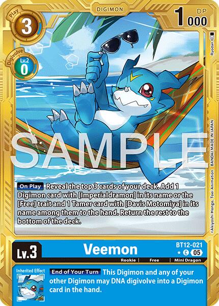 Veemon [BT12-021] (Alternate Art) [Advanced Booster Digimon Generation] | Black Swamp Games