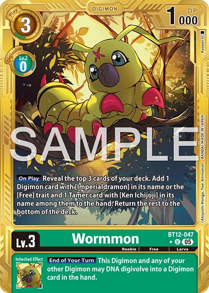 Wormmon [BT12-047] (Alternate Art) [Advanced Booster Digimon Generation] | Black Swamp Games