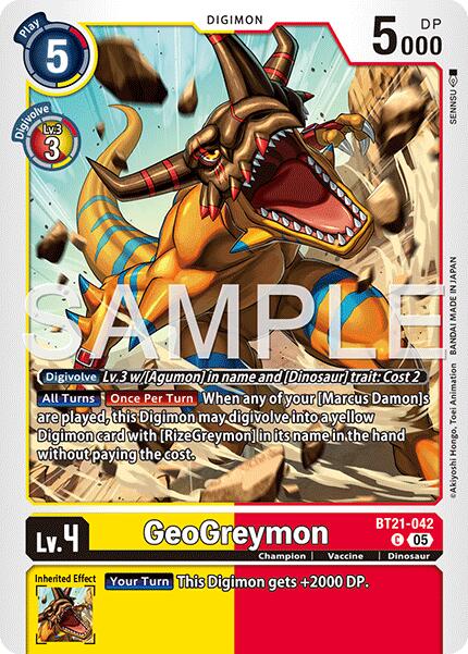 GeoGreymon [BT21-042] [Advanced Booster Digimon Generation] | Black Swamp Games