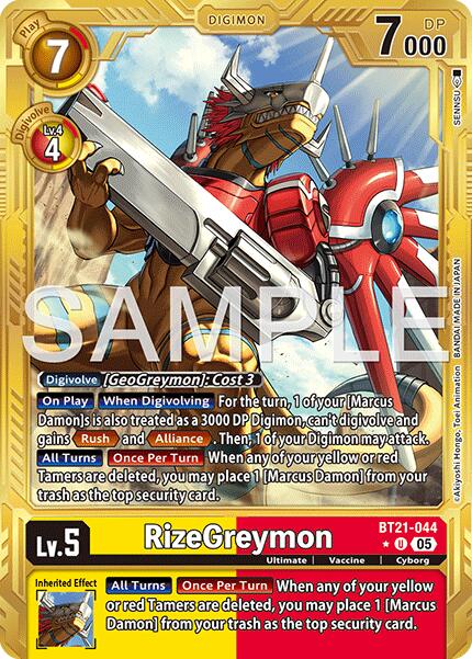 RizeGreymon [BT21-044] (Alternate Art) [Advanced Booster Digimon Generation] | Black Swamp Games