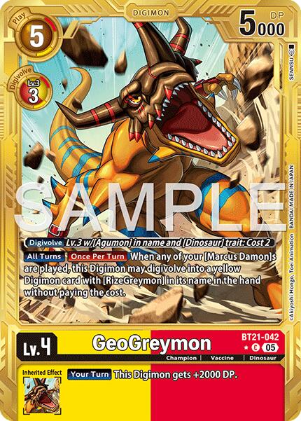 GeoGreymon [BT21-042] (Alternate Art) [Advanced Booster Digimon Generation] | Black Swamp Games