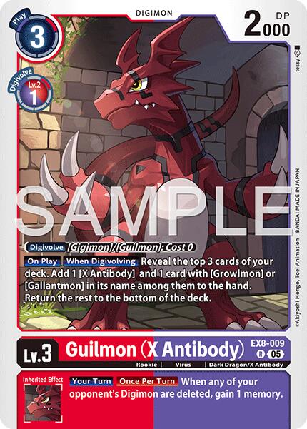 Guilmon [EX8-009] (X Antibody) [Advanced Booster Digimon Generation] | Black Swamp Games