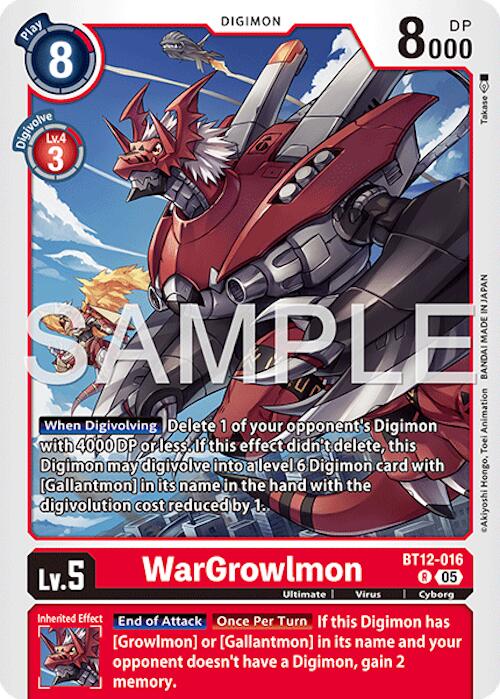 WarGrowlmon [BT12-016] [Advanced Booster Digimon Generation] | Black Swamp Games