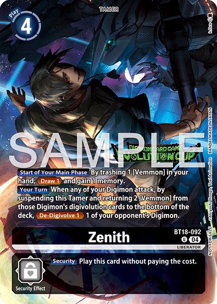 Zenith [BT18-092] (Evolution Cup 2026 Vol. 1 Winner) [Release Special Booster Ver.2.0] | Black Swamp Games