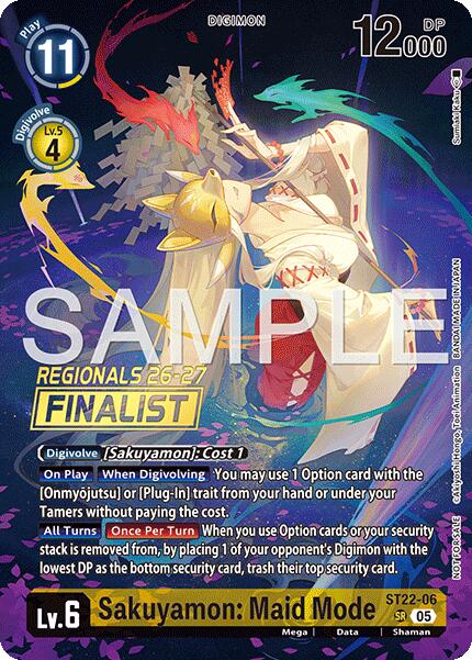 Sakuyamon: Maid Mode [ST22-06] (Regionals 26-27 Season 1 Finalist) [Starter Deck: Amethyst Mandala Advanced Deck Set] | Black Swamp Games