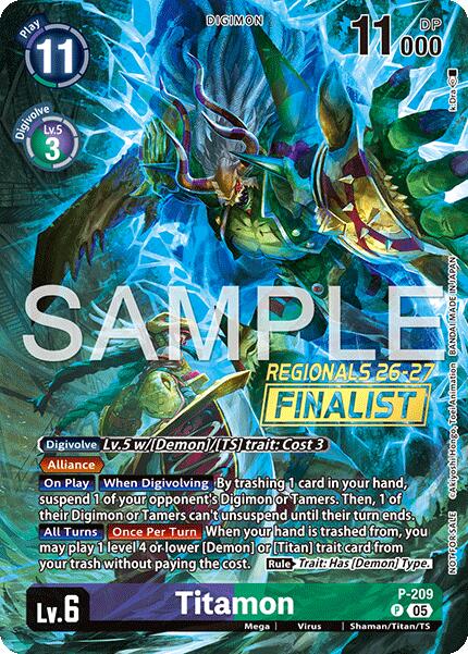 Titamon [P-209] (Regionals 26-27 Season 1 Finalist) [Promotional Cards] | Black Swamp Games