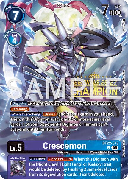 Crescemon [BT22-073] (Regionals 26-27 Season 1 Champion) [Cyber Eden] | Black Swamp Games