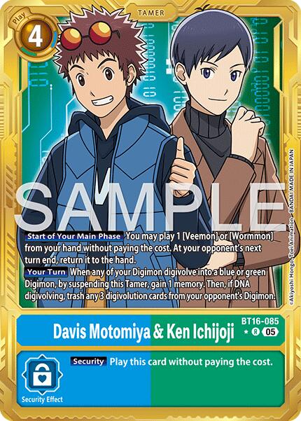 Davis Motomiya & Ken Ichijoji [BT16-085] (Alternate Art) [Advanced Booster Digimon Generation] | Black Swamp Games