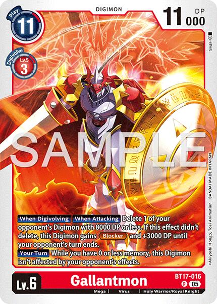 Gallantmon [BT17-016] [Advanced Booster Digimon Generation] | Black Swamp Games
