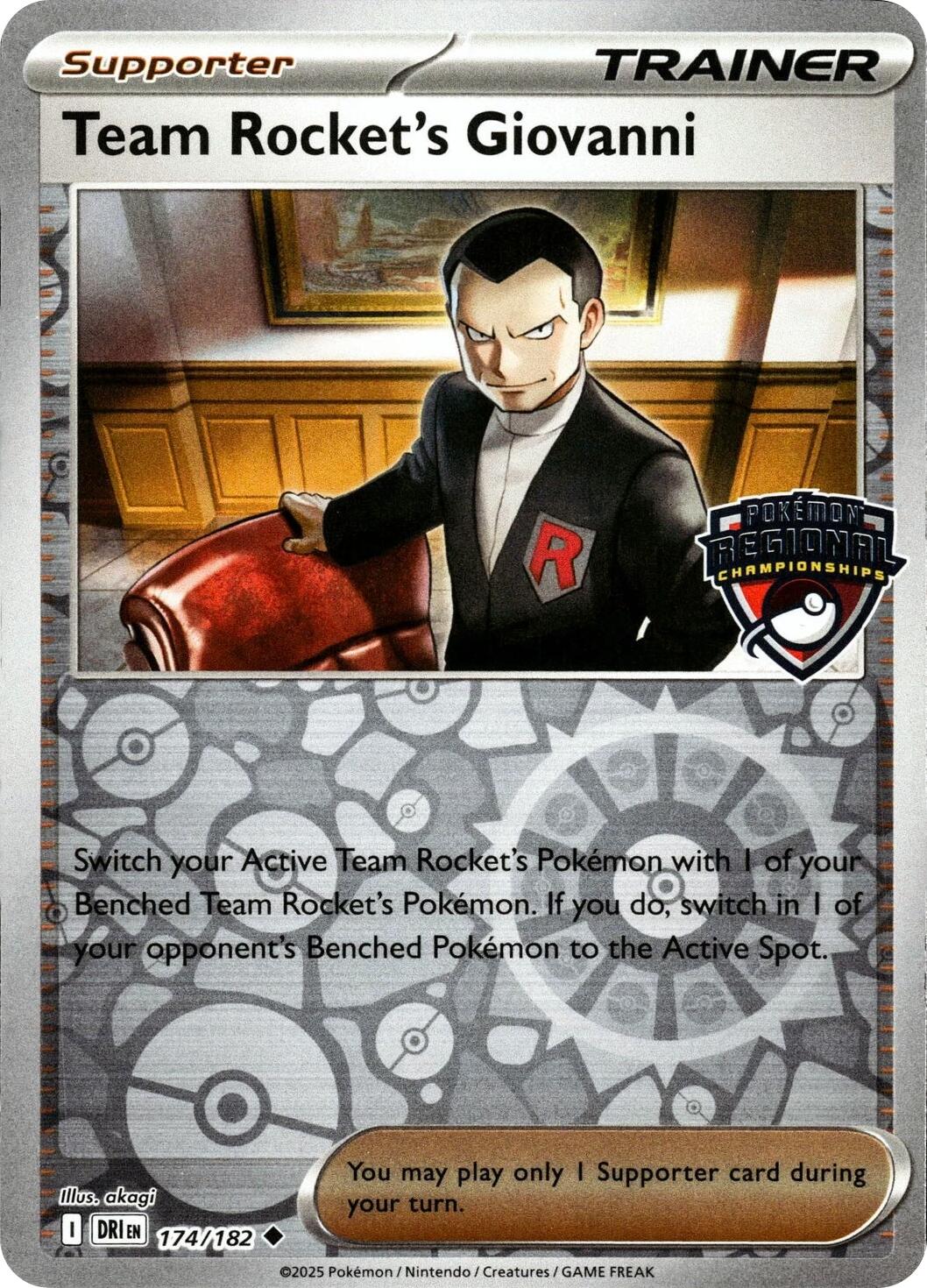 Team Rocket's Giovanni (174/182) [League & Championship Cards] | Black Swamp Games