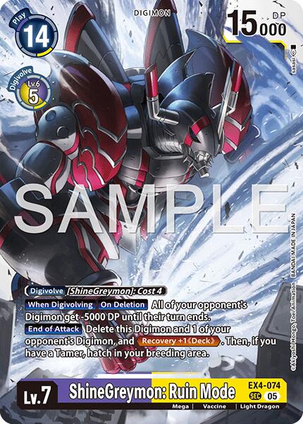 ShineGreymon: Ruin Mode [EX4-074] [Advanced Booster Digimon Generation] | Black Swamp Games