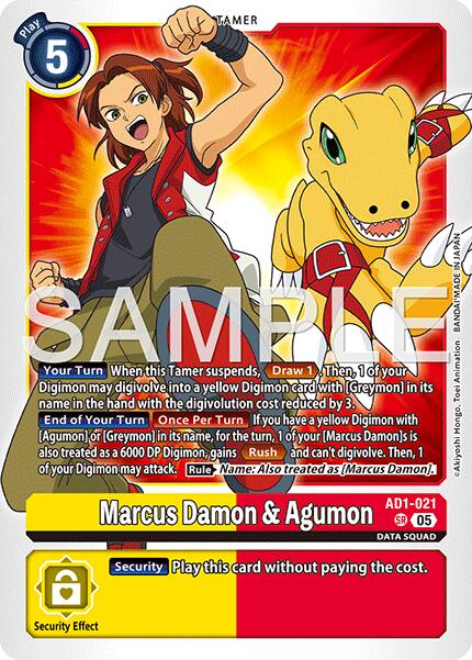 Marcus Damon & Agumon [AD1-021] [Advanced Booster Digimon Generation] | Black Swamp Games