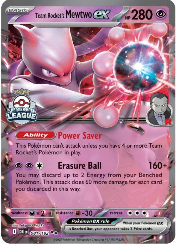 Team Rocket's Mewtwo ex (081/182) [League & Championship Cards] | Black Swamp Games