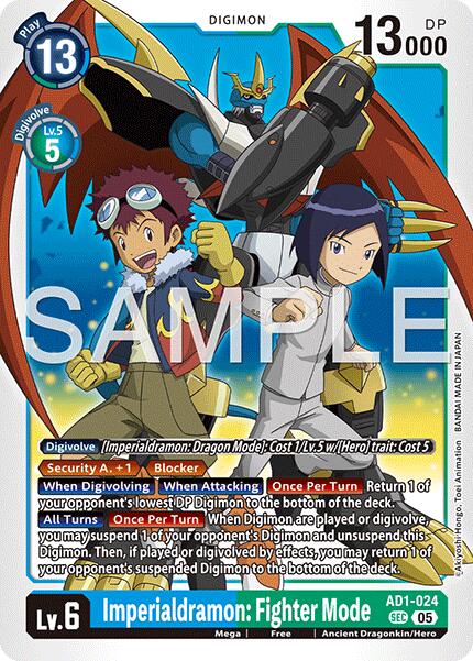 Imperialdramon: Fighter Mode [AD1-024] [Advanced Booster Digimon Generation] | Black Swamp Games