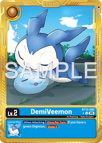 DemiVeemon [BT12-002] (Gold Border) [Advanced Booster Digimon Generation] | Black Swamp Games